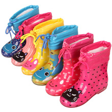 兒童雨鞋秋加絨水靴內膽冬保暖寶寶加絨雨靴外貿出口防滑小孩水鞋