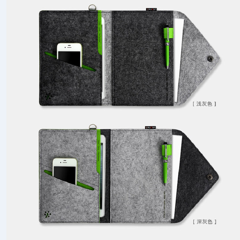 拼色双机 ipad air/4/3/mini2 新款ipad内胆收纳包/毛毡保护套包