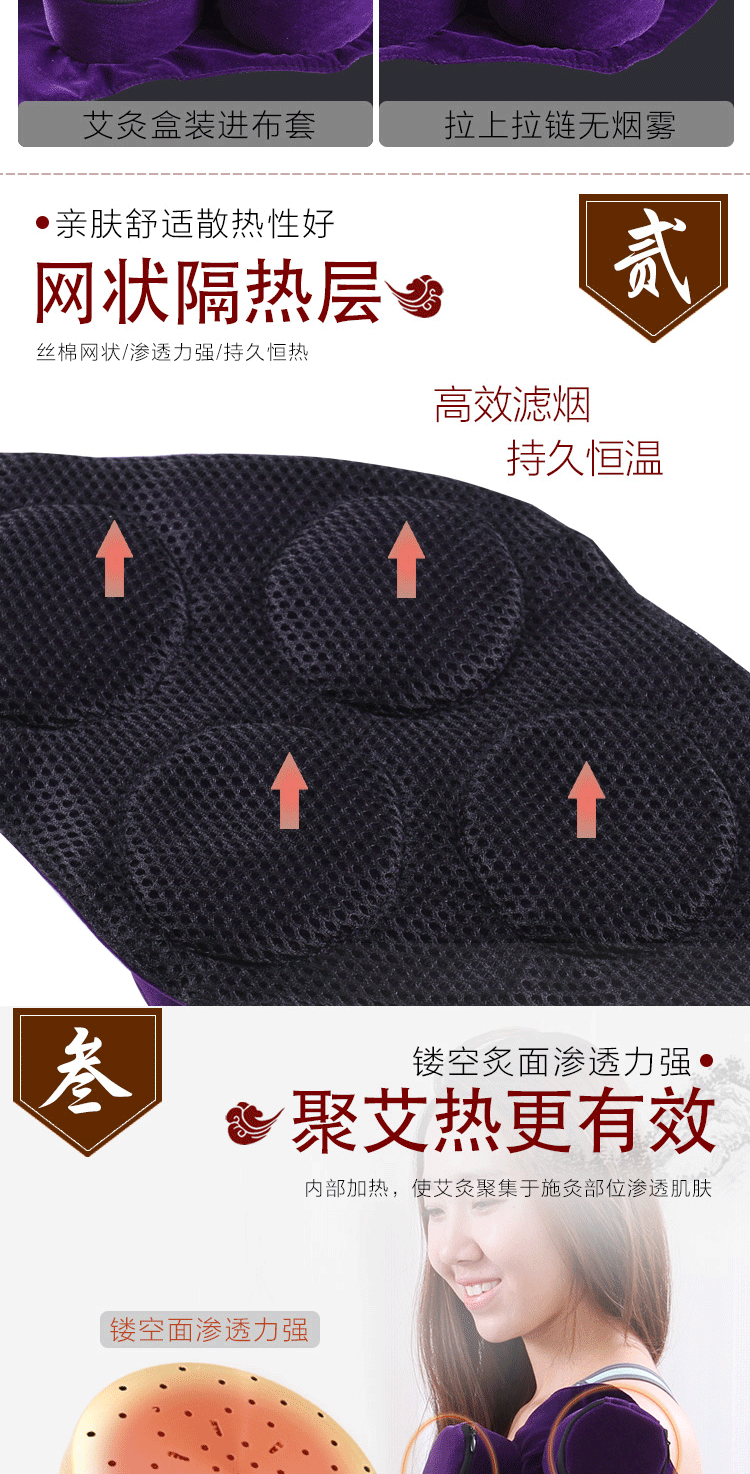 Moxibustion Cloth Set 4 Pack with Pure Copper Moxa Boxes Cotton Moxibustion Garment for Body Wellness quality and texture