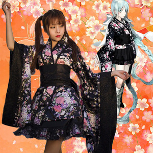 floral Cosplay Anime  drama cosplay kimono Costume for women girls Yukata Japanese Kimono Lolita Lolita Princess Dress