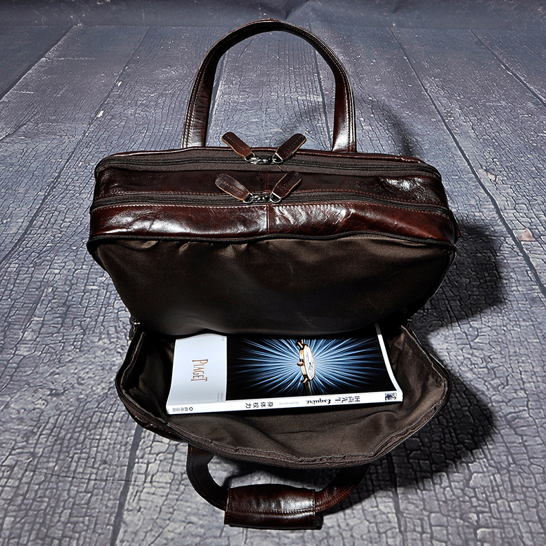 4606431109 2068518898 Men Oil Waxy Leather Antique Design Business Briefcase Laptop Document Case Fashion Attache Messenger Bag Tote Portfolio 7146