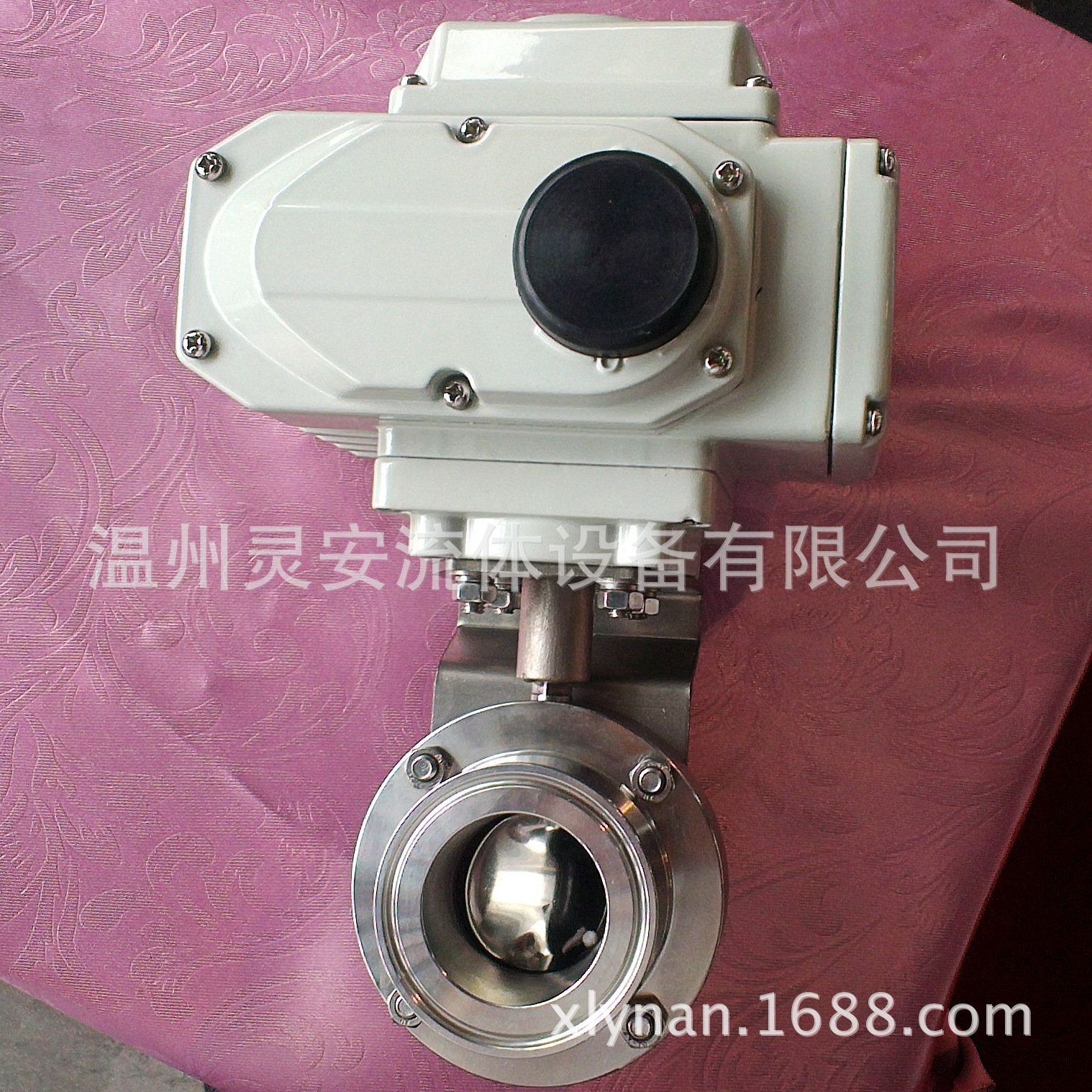 Φ89电动卫生级蝶阀 卫生级快装卡盘电动蝶阀 304不锈钢电动蝶阀