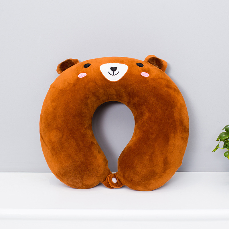 2019时尚热销新款刺绣动物记忆棉枕办公室腰靠护枕批发厂家直销详情图6