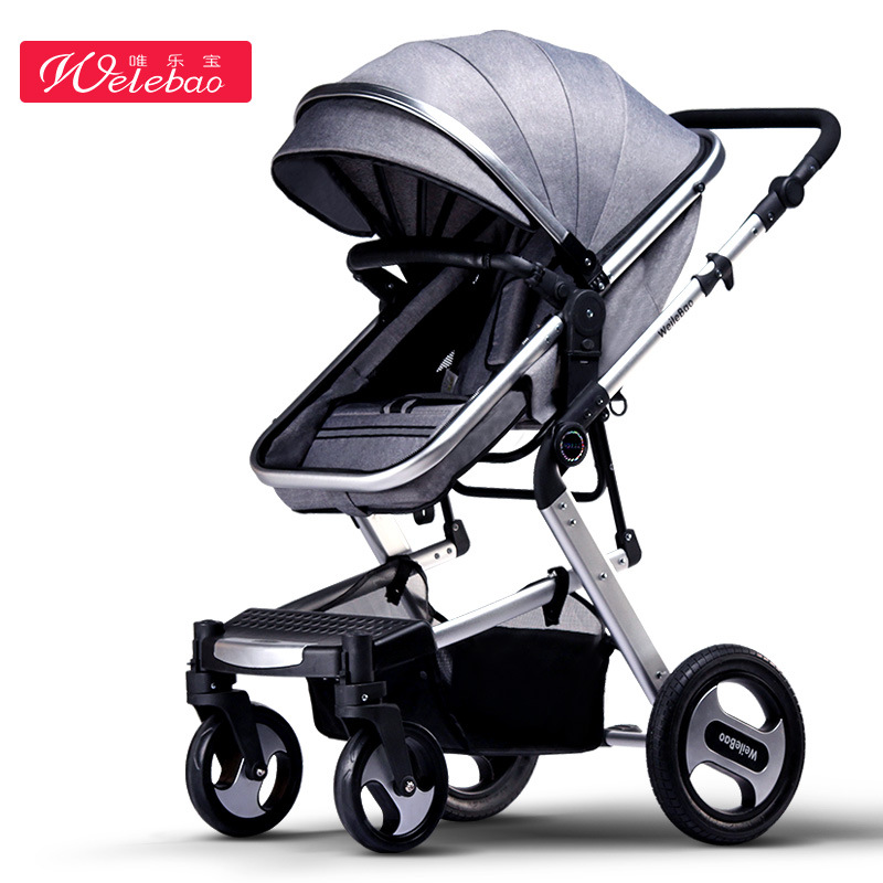 739A Scenery baby wheelbarrow The four round Shock absorption fold Two-way bb baby children Stroller