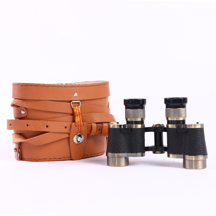 金属质感望远镜6X24高倍高清复古毛瑟双筒望远镜防滑握把厂家批发