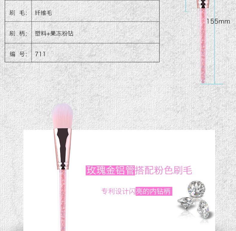 Single Brushes With Plastic Filling Handles Brushes display picture 2