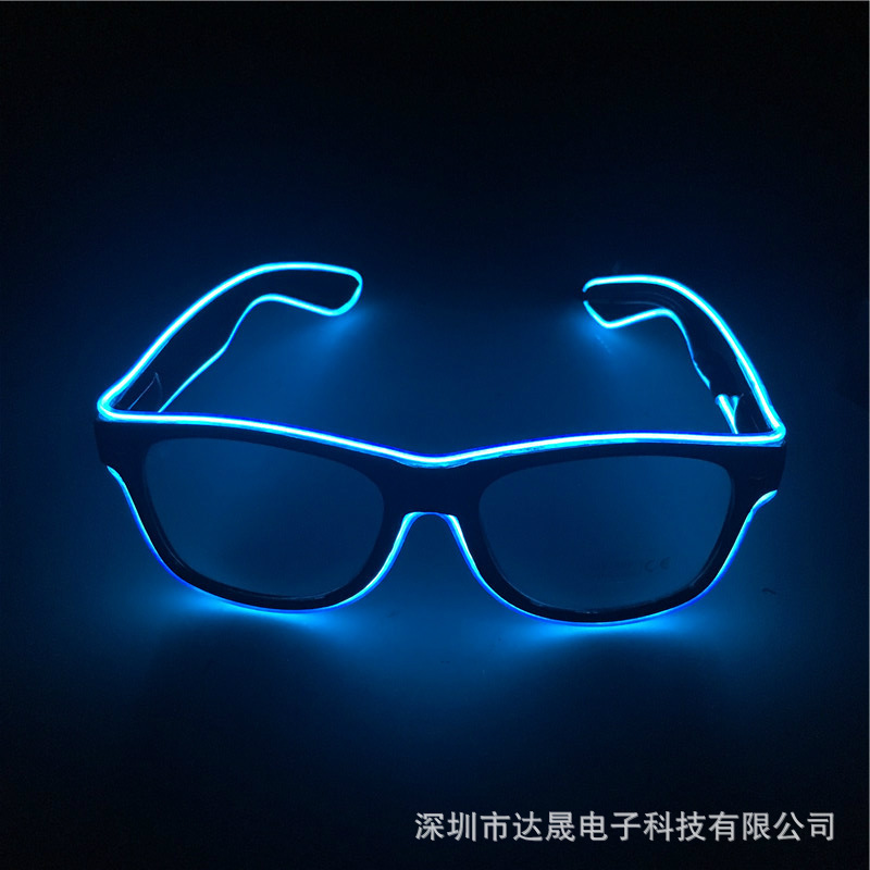 Popular Halloween LED Cool EL Cold light line luminescence glasses perform Dance party fluorescence Flash glasses