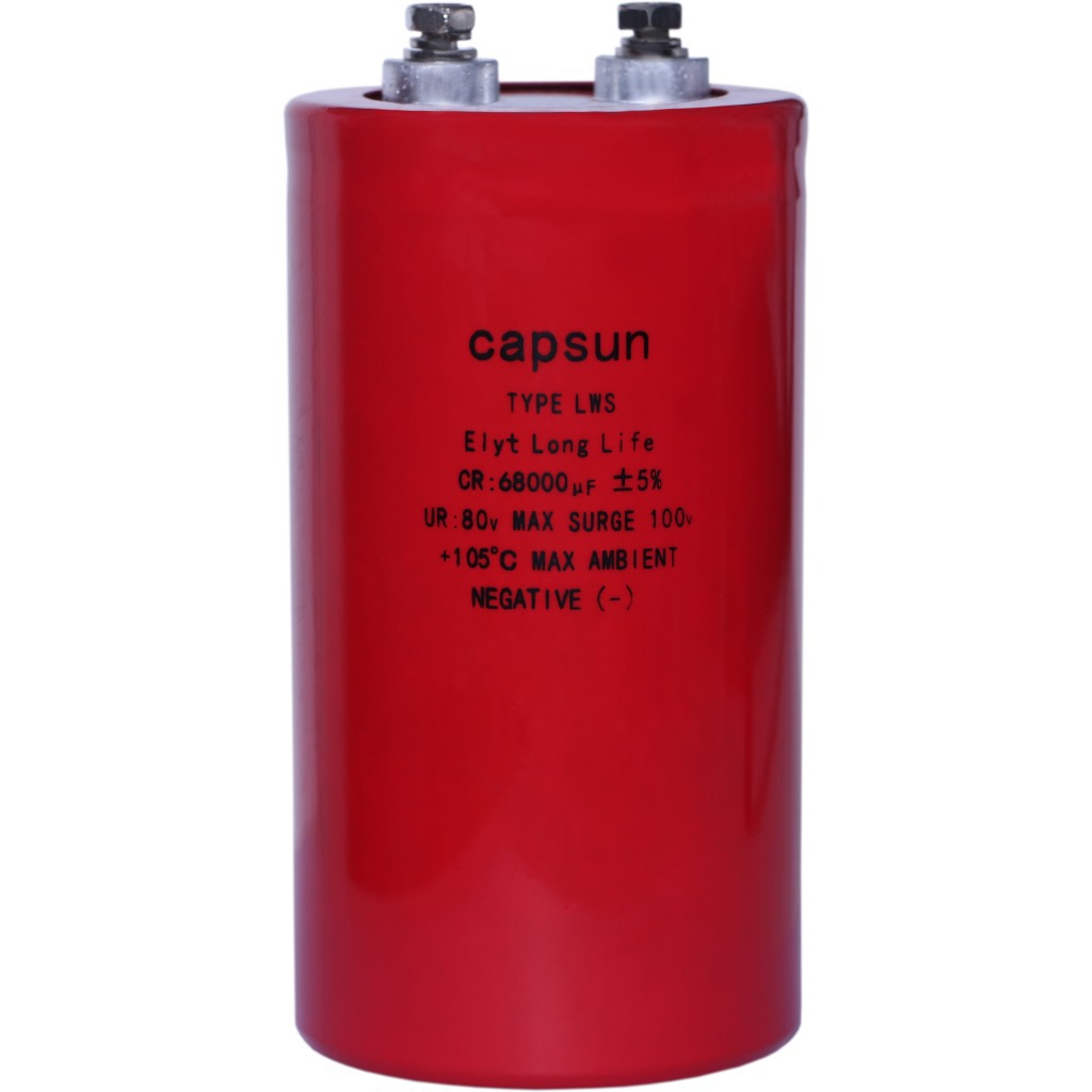 青佺制造80V68000UF LWS系列 标准品105度2000小时螺栓型电解电容