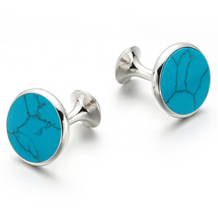 Buying French Long Sleeve Shirt Sleeve Nail Natural Texture Turquoise Cuff Foreign Trade Cufflinks Button 702