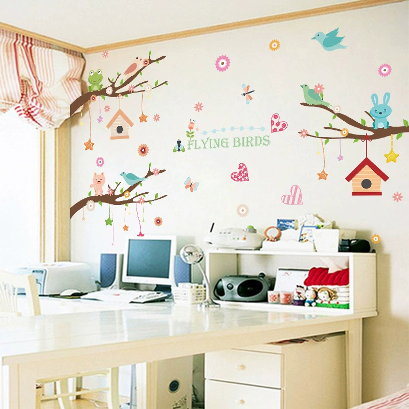 Cartoon creative decorations on wall for children's room for early age, stickers, wholesale, new collection