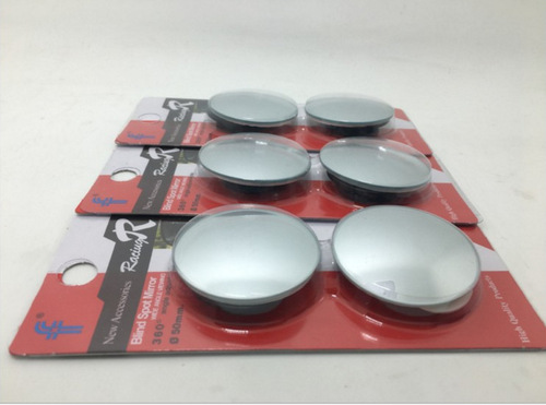 Car rearview mirror small round mirror reversing mirror 360-degree adjustable frameless small round mirror blind spot wide-angle mirror auxiliary