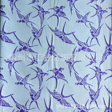 工厂直供色织提花服装面料高密梭织燕子图案色织提花布