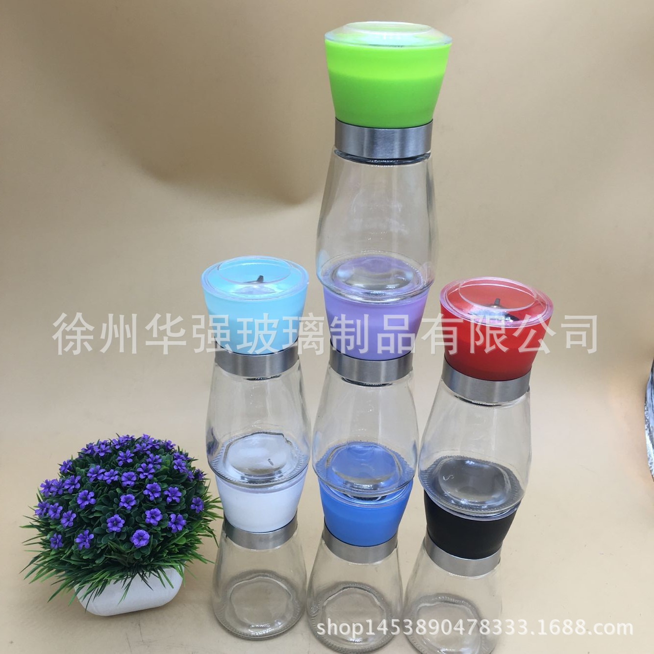 玻璃碾磨器磁芯盖 手动玻璃碾磨器 手动花椒胡椒碾磨器