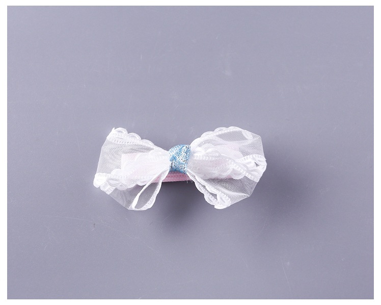 Girl's Sweet Bow Knot Cloth Handmade Net Yarn Hair Clip display picture 9