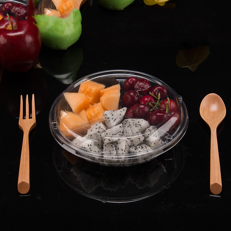 一次性食品冷藏保鲜盒PET塑料盘碟保鲜盒子样品链接跨境热销冰箱