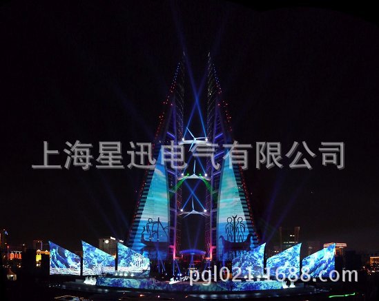 大功率投影灯_墙体亮化投影机_巨幅墙面投影广告_外墙投影亮化