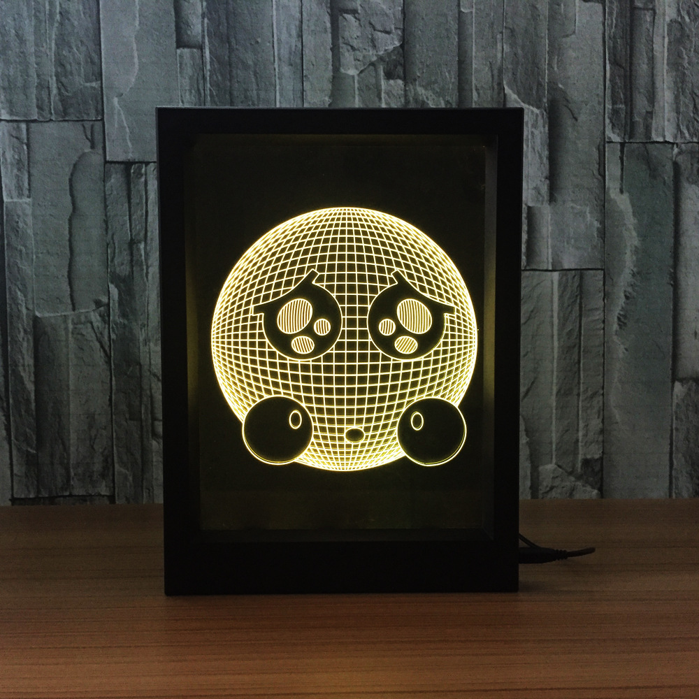 相框3d创意灯 小夜灯 led灯 表情少女