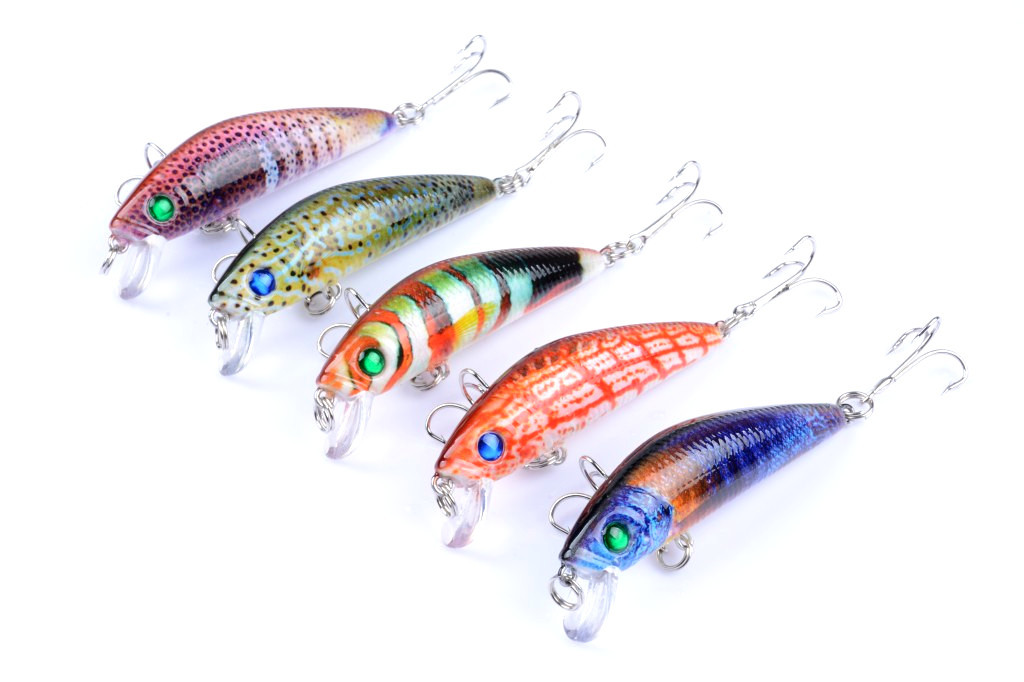 Shallow Diving Minnow Lures Hard Plastic Baits Bass Trout Fresh Water Fishing Lure