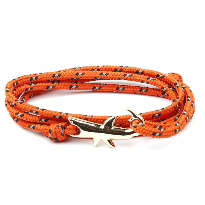 10g Weight Bracelets Classification Alloy, rope Chain Material 1 Piece Quantity Holiday, Daily, Street Occasion Alloy, rope Material Shark Pattern Men's Gender Layered Design Casual, Simple Style Style Casual Simple Style Shark Alloy Rope Layered Men's Bracelets Men's Chain Bracelets 20