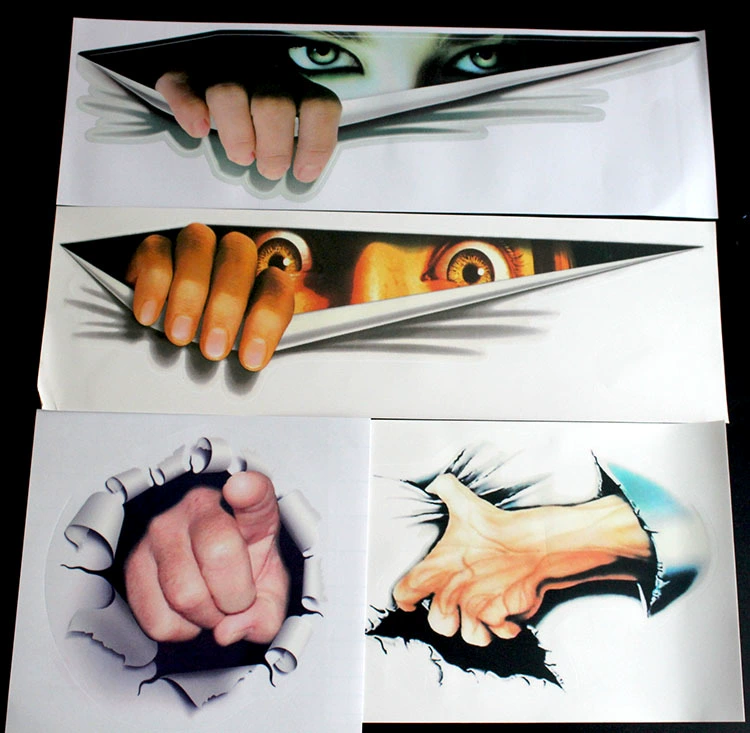 DIY мультфильм Автомобильная наклейка забавное украшение наклейка трещина отверстие пули наклейка на тело автомобиля царапина свет брови наклейка на заднее окно автомобильные принадлежности