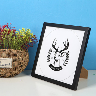 産地貨源挂牆擺台正方形實木相框畫框方5 7寸8 6 10平面相框批發