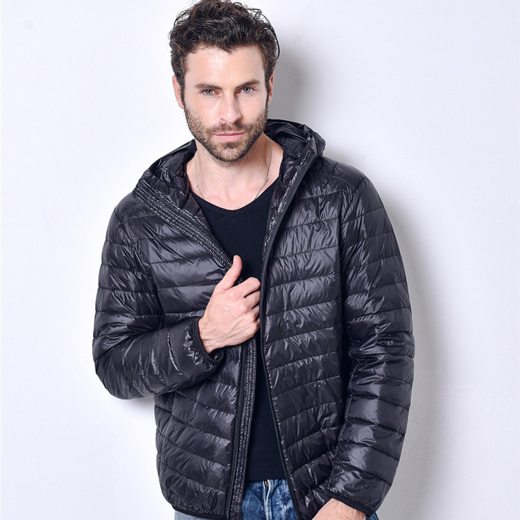 2020 Europe and America Autumn and winter Light and thin Men's Down Jackets have cash less than that is registered in the accounts Hooded Large Down Jackets coat On behalf of