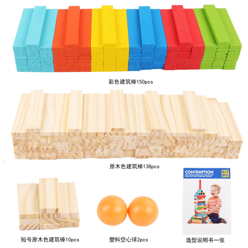Bloques de construcción de Kappler, barras de pino de color, bloques de construcción de jardín de infantes, OEM, etiquetado, modificación, personalización