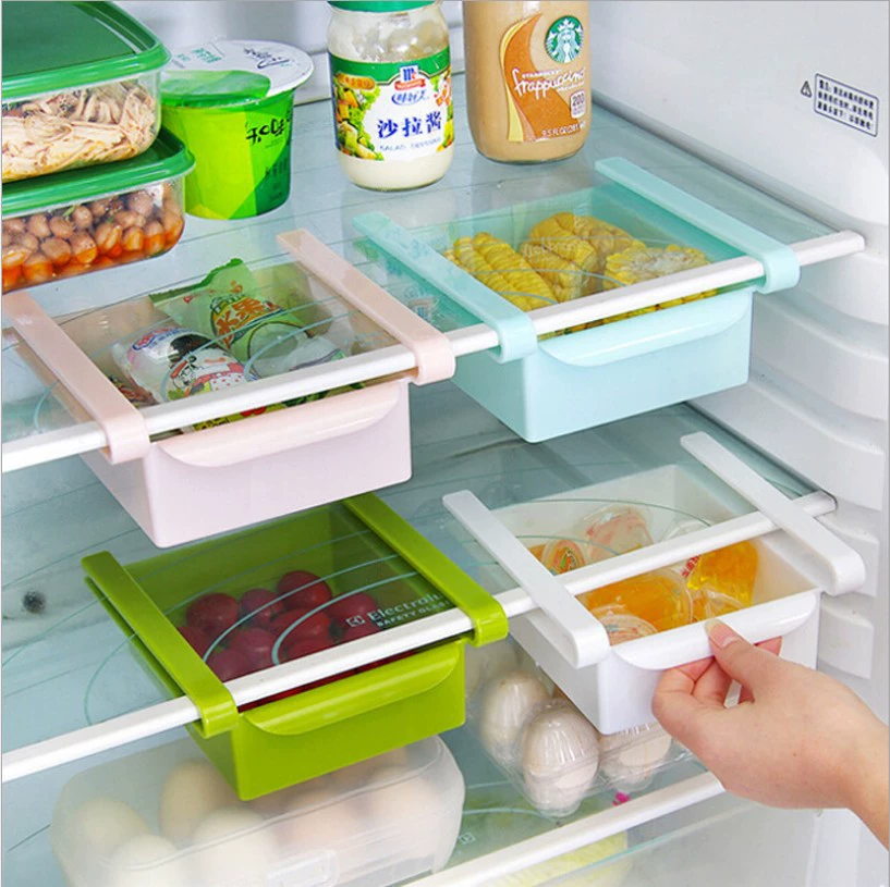 OPP packaging refrigerator fresh -keeping partition mostly uses storage shelf kitchen twitch refrigerator storage box kitchen equipment