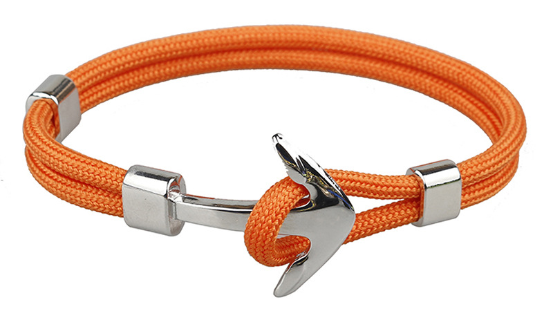 13g Weight Bracelets Classification Alloy, rope Chain Material 1 Piece Quantity Daily, Street Occasion Alloy, rope Material Anchor Pattern Men's Gender Layered Design Casual, Retro Style Casual Retro Anchor Alloy Rope Layered Men's Bracelets Men's Chain Bracelets 5