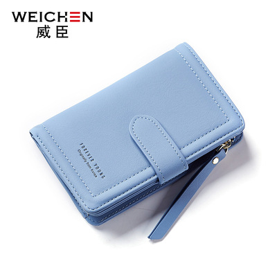 Wesson ví ngắn nữ Hàn Quốc phiên bản của đa chức năng hai lần nữ ví thời trang dây kéo ví ví khóa ví