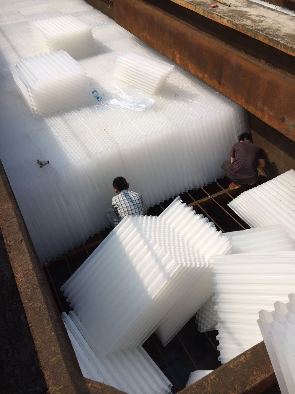 Water Sheet Tubular Six corners Honeycomb filter filler Swash plate filler