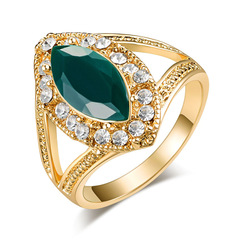 Droplet-shaped gemstone crown-style ring, antique court style, various accessories wholesale Yiwu factory direct sale