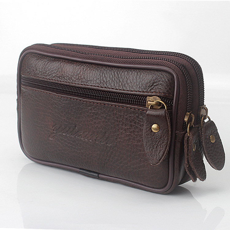 Men's Belt Mobile Phone Waist Bag Wallet ID Bag 4 Inch 5 Inch 5.5 Inch 6 Inch Mobile Phone Bag Casual Small Bag Horizontal