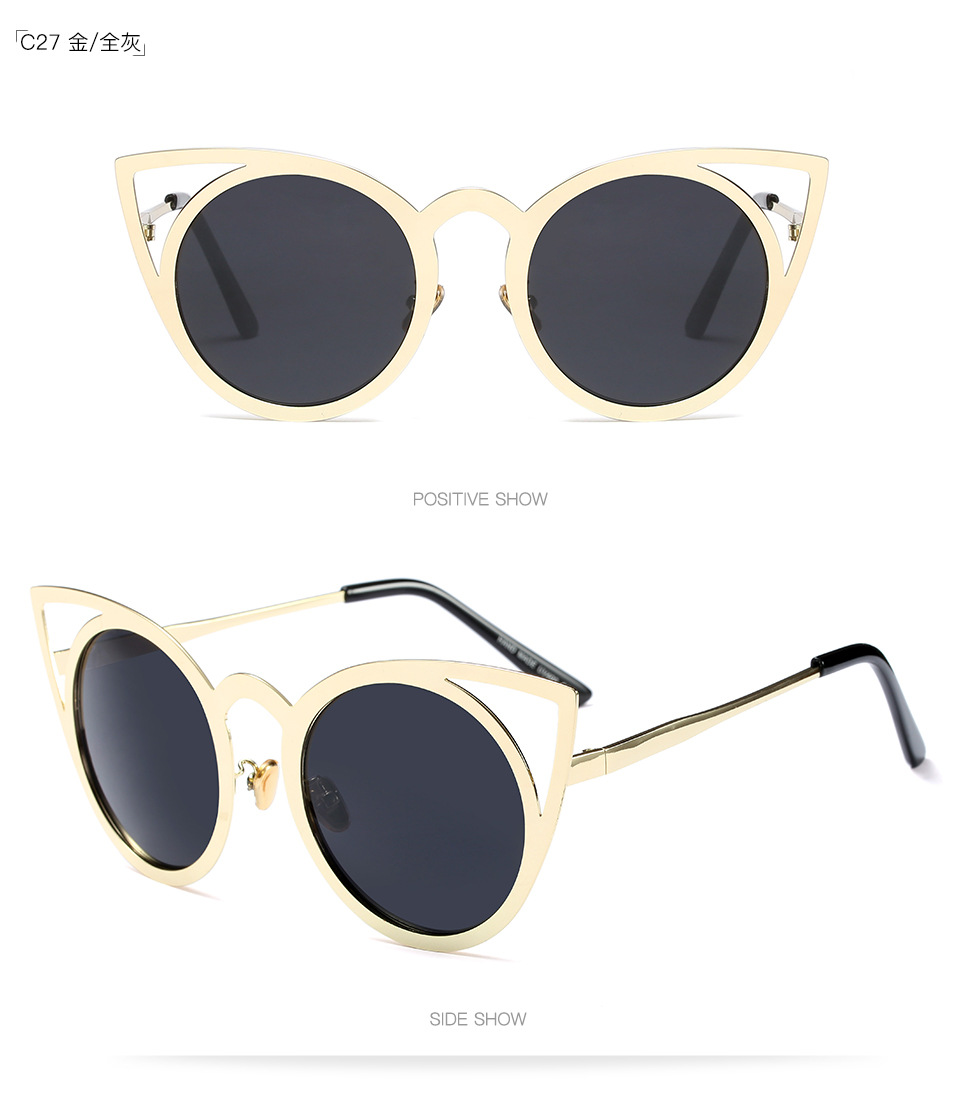 New Trend Cat Eye Colorful Sunglasses For Women Hot-saling Wholesale display picture 4