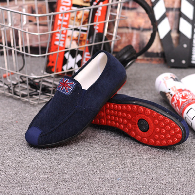Old Bắc Kinh giày vải xu hướng thấp giúp lái xe thoáng khí giày một bàn đạp giày lười biếng của nam giới thường giày đậu giày đế giày