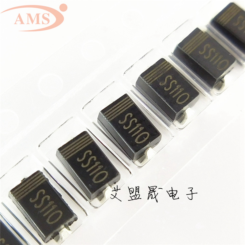 SS110 DO-214AC 丝印：SS110 1A  贴片肖特基整流二极管 全新现货