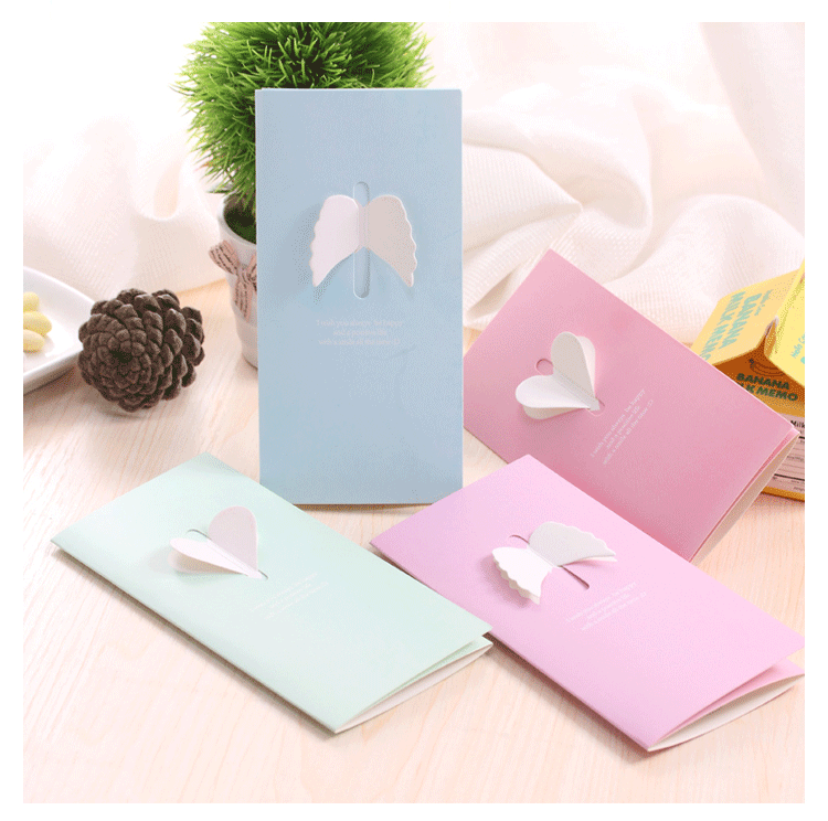 Mother's Day Mama Simple Style Heart Shape Wings Paper Festival Card 1 Piece display picture 1