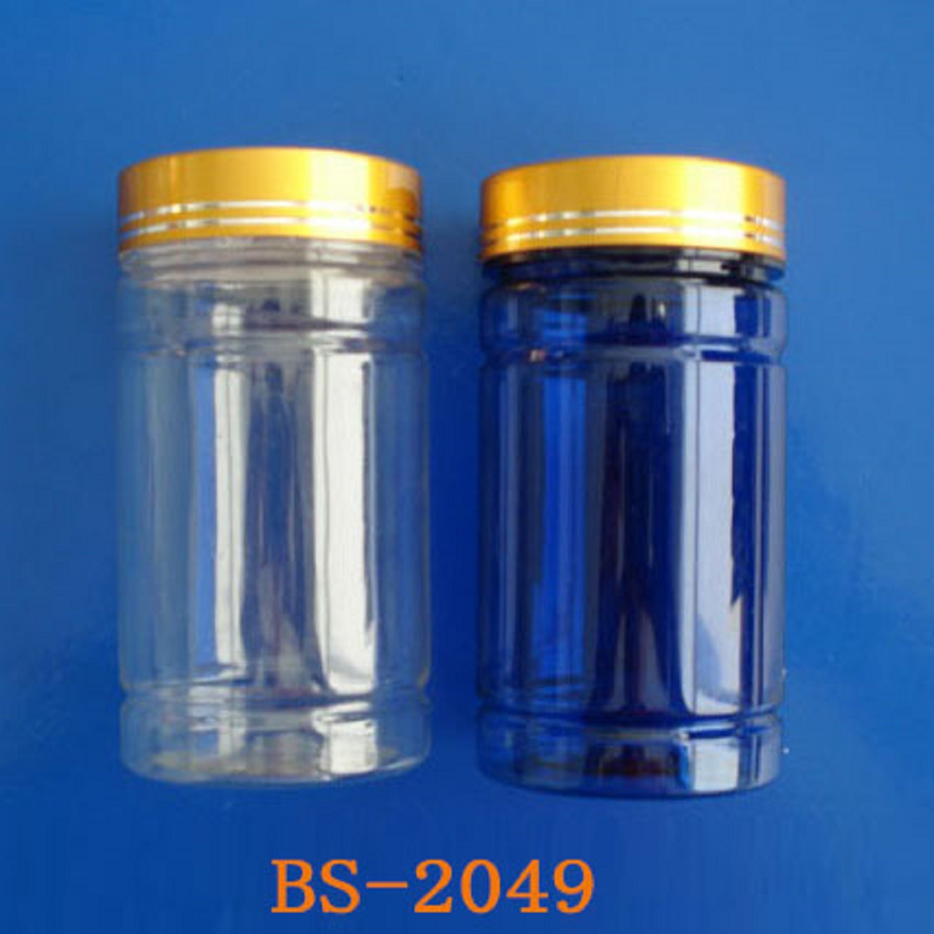 厂家推荐 保健品瓶 200ml蓝色透明塑瓶 中直型塑料瓶 可定制印刷