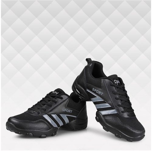 White dance shoes, square dance shoes, men's dance shoes, soft spring, summer and autumn fitness shoes, modern jazz dance shoes