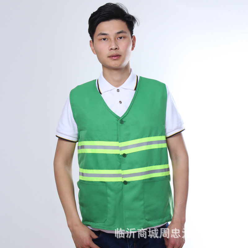 Manufacturers supply protect Sanitation Highway traffic button Reflective clothing Vest security vest Uniform waistcoat