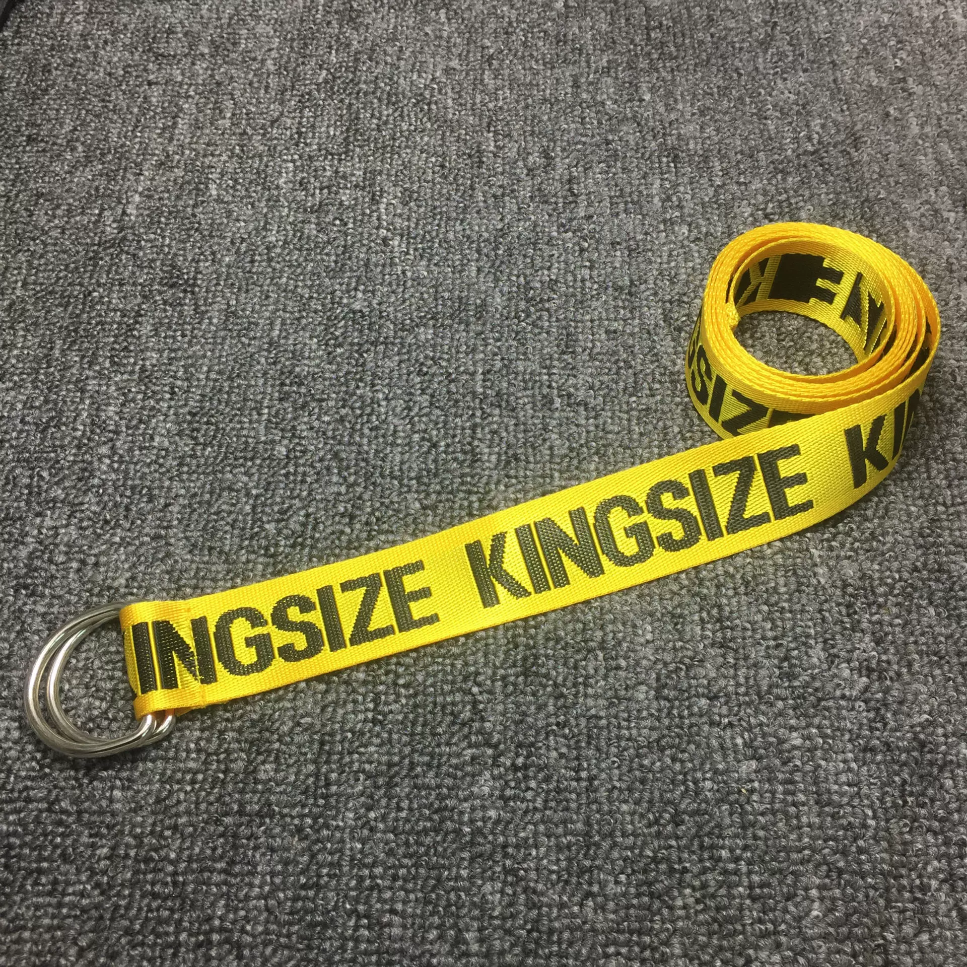 Nylon long belt with letters, trousers