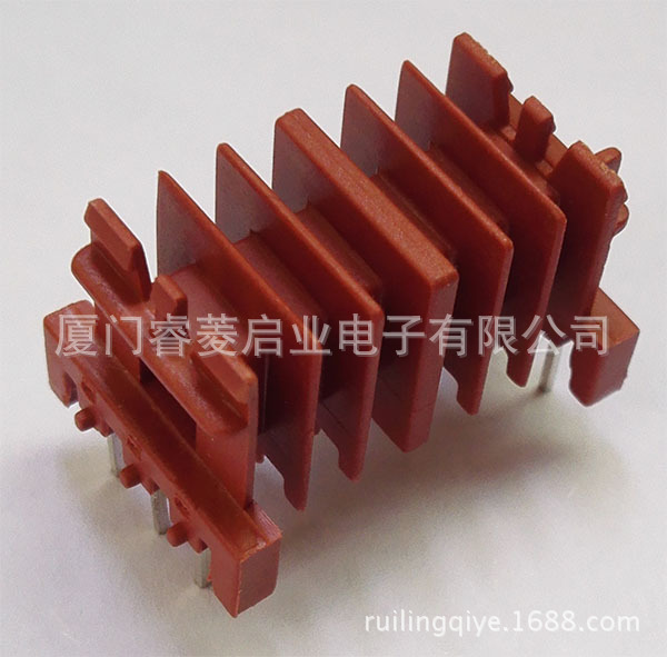 EF16 卧式 3+3 6槽 针距3.8 排距21.6 高14.5 方针0.6 变压器骨架