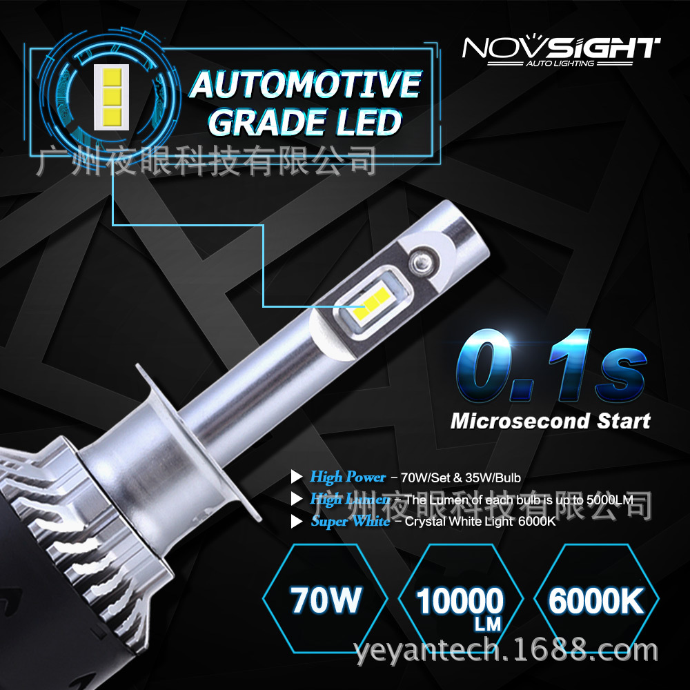 EBay 亚马逊新款NovSight LED汽车前照大灯 N7 系列LED灯强光-阿里巴巴