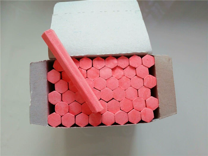 Бренд jinhui пыль обучение цвет гексагональный Мел красный Мел офисное обучение доска газетные принадлежности 48 штук