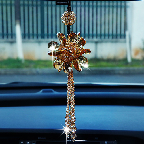 Korean car pendants, car interior decorations, car ladies' pendants, car rearview mirror crystal pendants, pendants