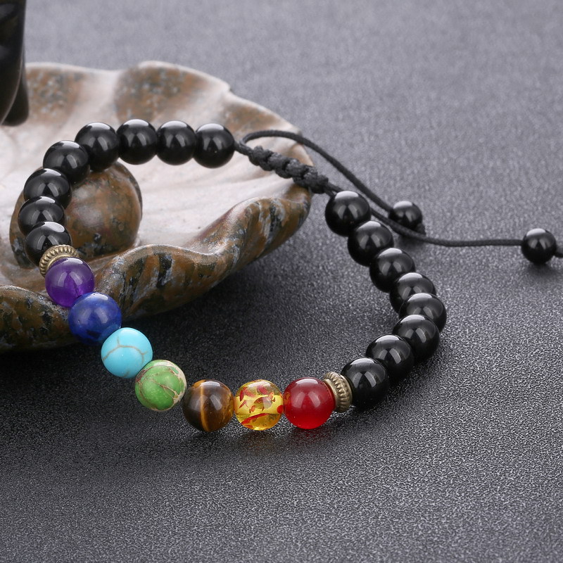 Ethnic Style Round Stone Beaded Unisex Bracelets display picture 6