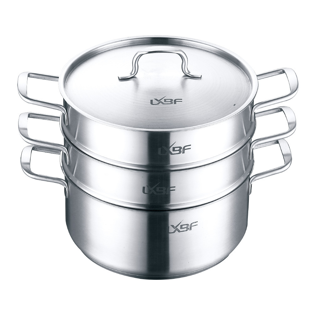 LXBF龍興寶富304不鏽鋼蒸鍋 三層蒸鍋不鏽鋼蒸格 廠家直供分銷