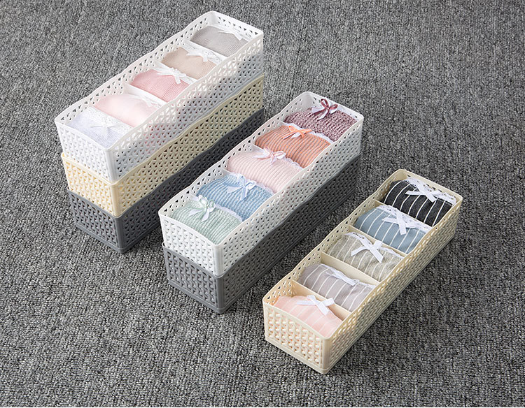 Wholesale Accessories Five Grid Socks Plastic Storage Box Nihaojewelry display picture 3