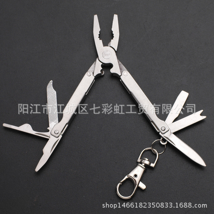 多功能钳折叠钳锁匙扣钳不锈钢钳礼品小刀