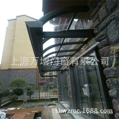 上海万增品牌门窗厂家供应装修订做露台弧形玻璃阳台窗